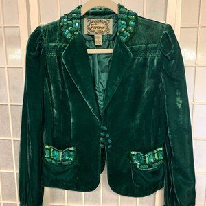 Glamorous Vintage Fo21 Green velvet jacket